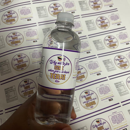 Water Bottle Labels